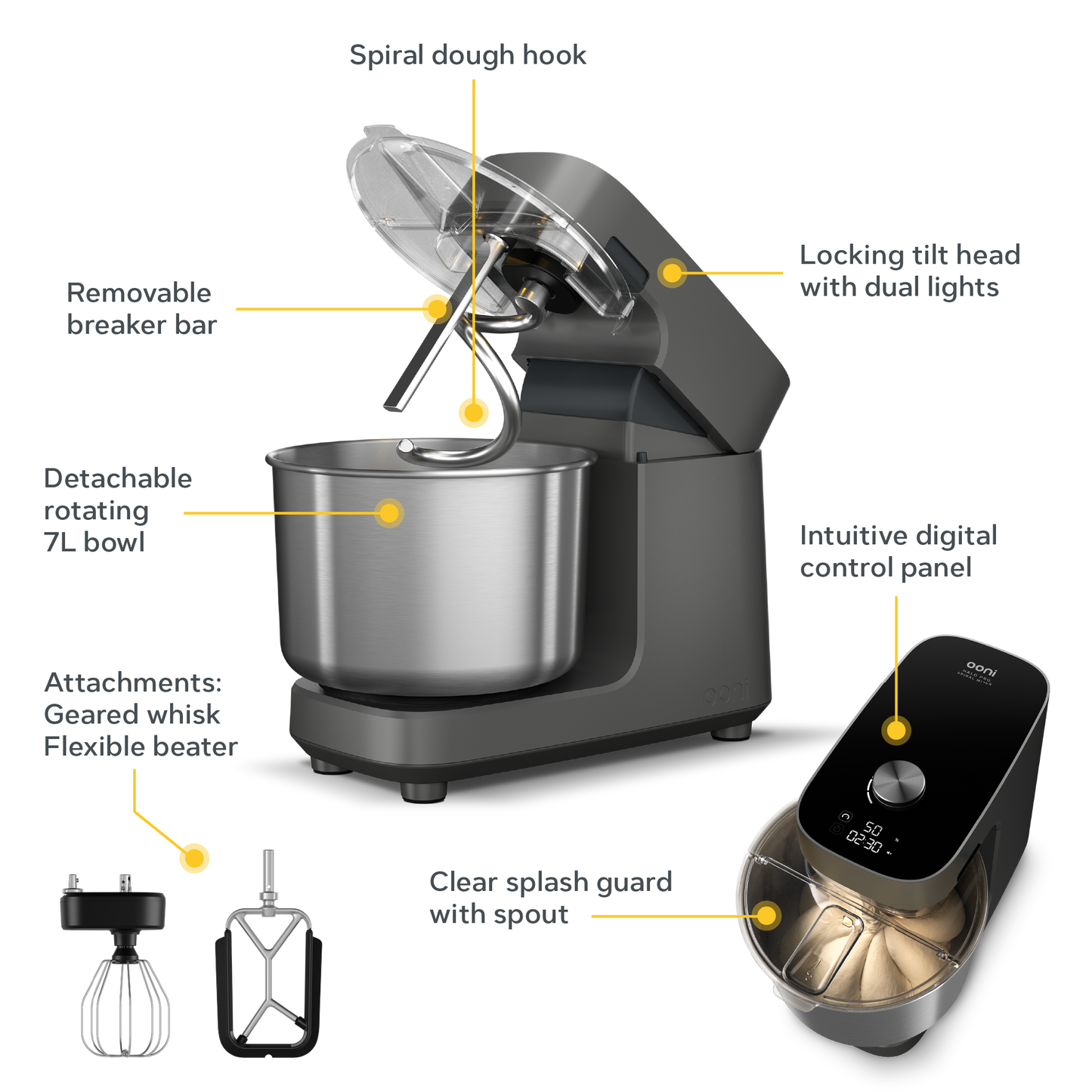 Ooni Halo Pro Spiral Mixer