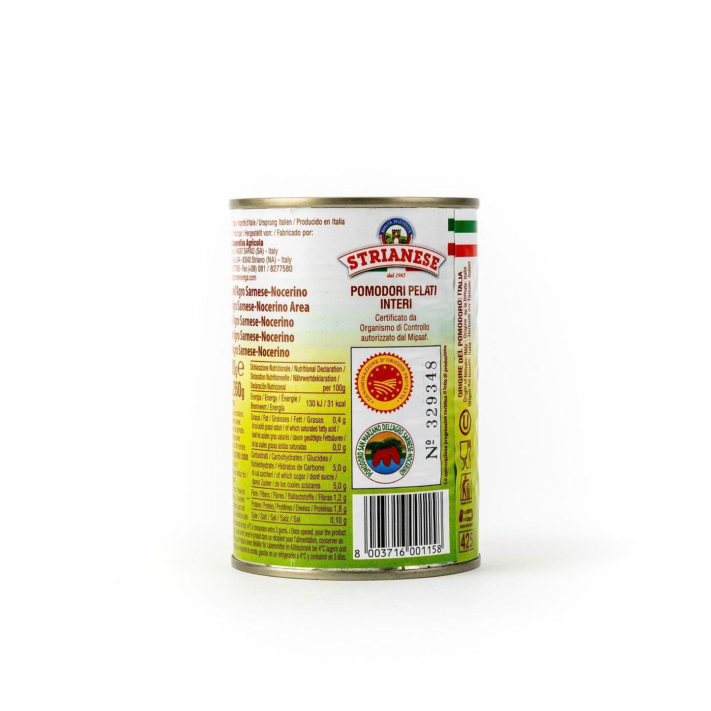 Strianese San Marzano Peeled Plum DOP (400g)